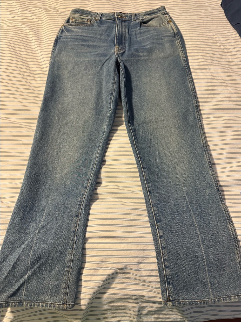 KHAITE Light Blue Straight-Leg Jeans